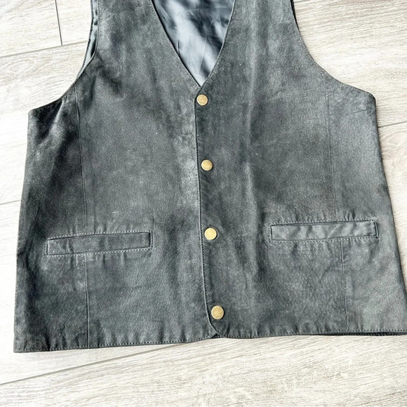 Vintage R&R Rest and  Relaxation Genuine Suede Leather Vest - Picture 4 of 10